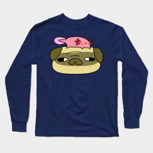 Pug Face and Axolotl Long Sleeve T-Shirt